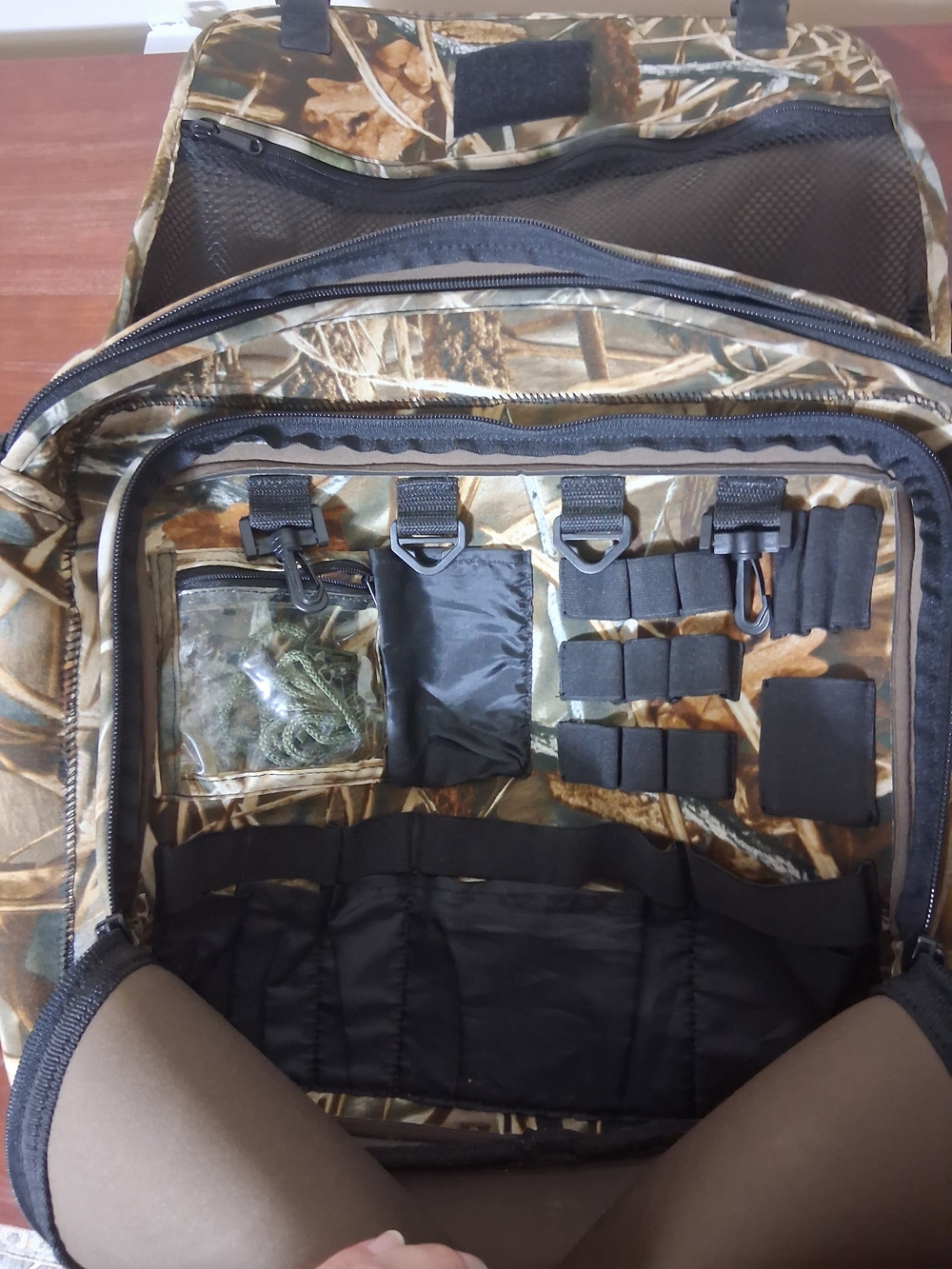 Camo Messenger Hunting Outdoor Bag - Green/Brown - Picture 4 of 5